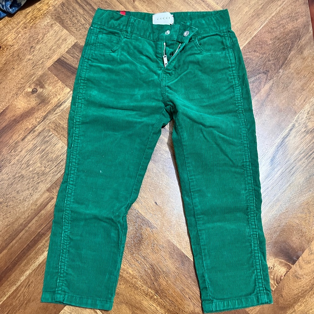 Gucci Green Corduroy Jeans